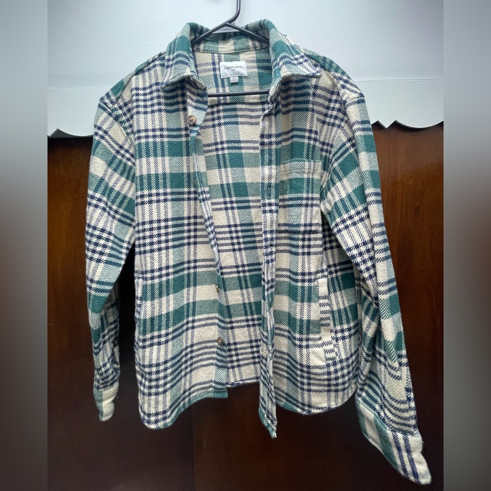 Goodfellow & Co Green and Cream Plaid Jacket